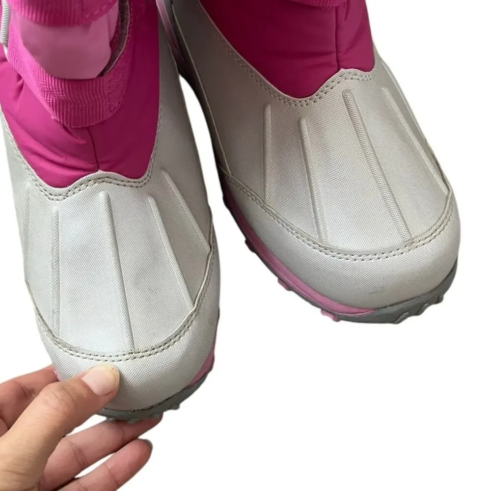L.L. Bean Boots Treaded Waterproof Lined Winter Snow Ski Rain Pink Girls Size 4